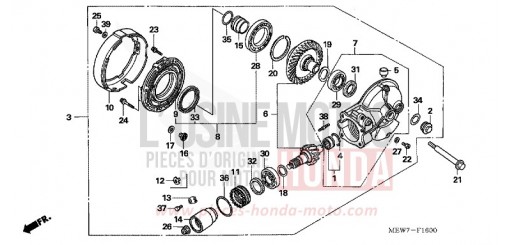 FINAL DRIVEN GEAR NT700V6 de 2006